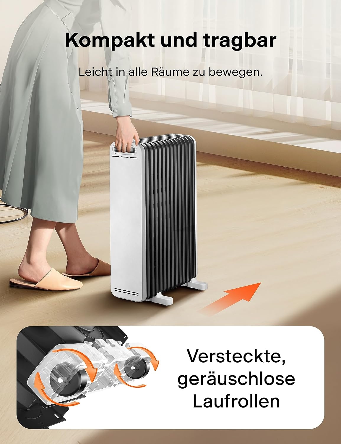 PELONIS Ölradiator 2500W - 13 Ribben - Elektrische Kachel - Wit - 25 m²
