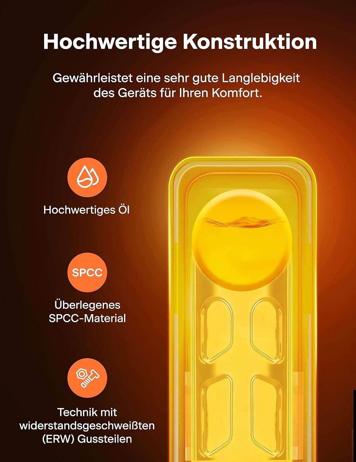 PELONIS Ölradiator 2500W - 13 Ribben - Elektrische Kachel - Wit - 25 m²