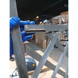 vidaXL Plantenrek met latwerk 70x42x115 cm massief vurenhout grijs