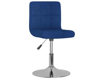vidaXL Eetkamerstoel draaibaar stof blauw