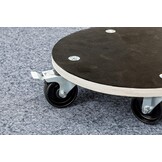 Metafranc Plantenroller Ø 380 mm - 200 kg draagkracht - zeefdrukplaat - PA-wielen - vergrendeling - waterafstotend/meubelroller/onderzetter met wielen/transporthulp voor planten / 822040