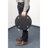 Metafranc Plantenroller Ø 380 mm - 200 kg draagkracht - zeefdrukplaat - PA-wielen - vergrendeling - waterafstotend/meubelroller/onderzetter met wielen/transporthulp voor planten / 822040