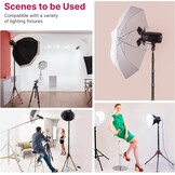 ULANZI MT-49 Lampstatief, lichtstatief koolstofvezel, 194 cm / 76,4 inch Stabiel Lichtstatief koolstofvezel voor Studiokits, Softbox, Reflector Ringlicht en COB-licht, Verlichtingsstatief met draagtas
