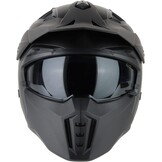 VINZ Kioto Streetfighter Jethelm - Mat Zwart - ECE 22.06 Gekeurd
