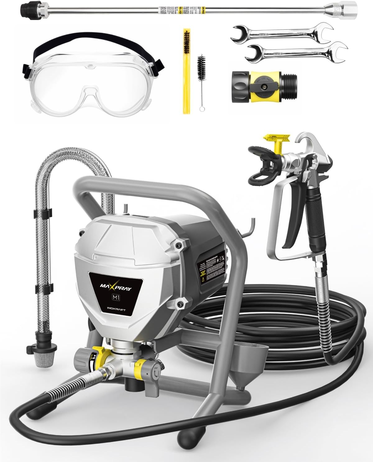 InoKraft MaXpray M1 Airless Verfspuit – 3000 PSI, 1,17 l/min