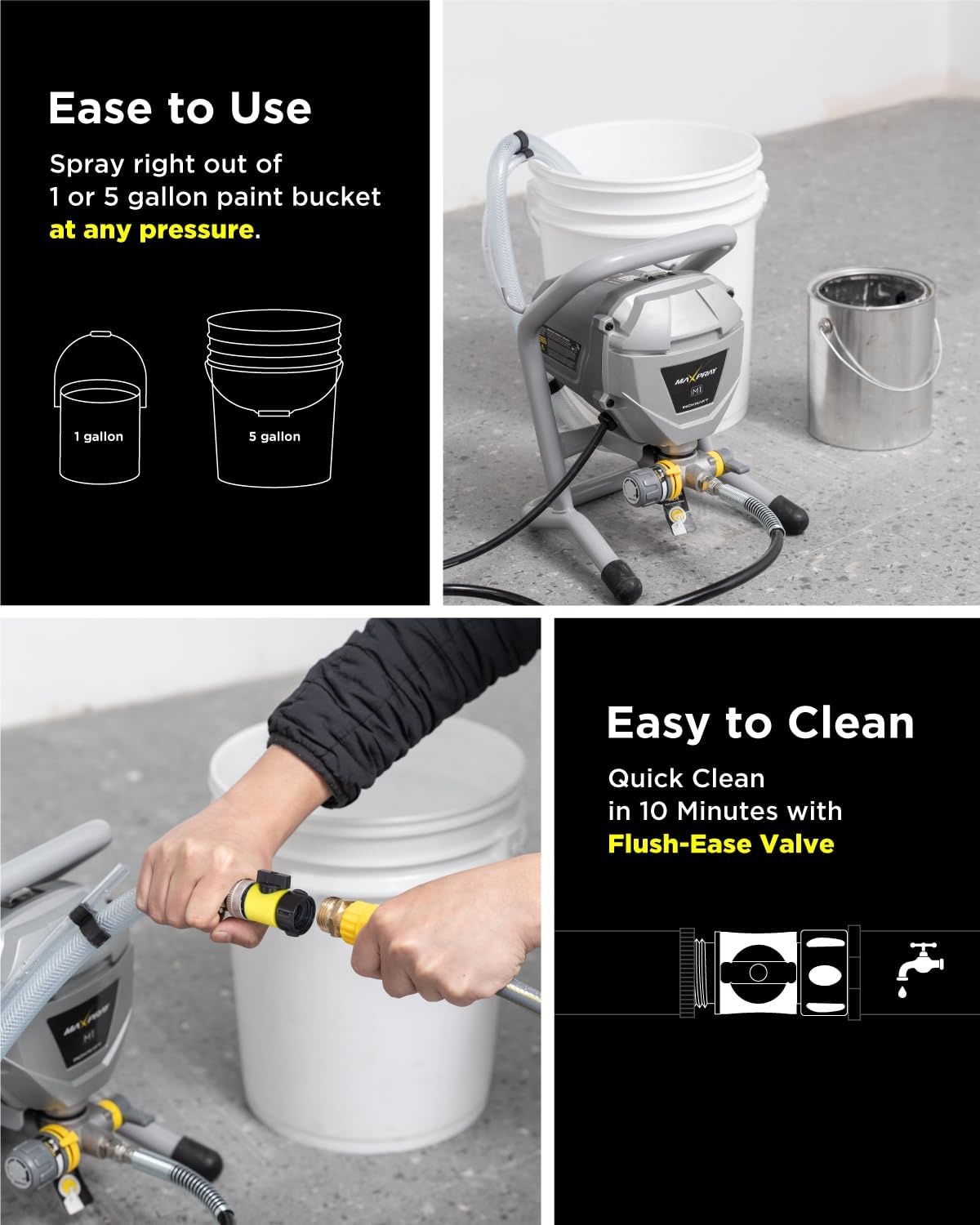 InoKraft MaXpray M1 Airless Verfspuit – 3000 PSI, 1,17 l/min