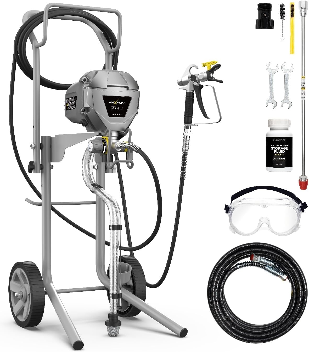 InoKraft MaXpray M1 Airless Verfspuit – 3000 PSI, 1,17 l/min