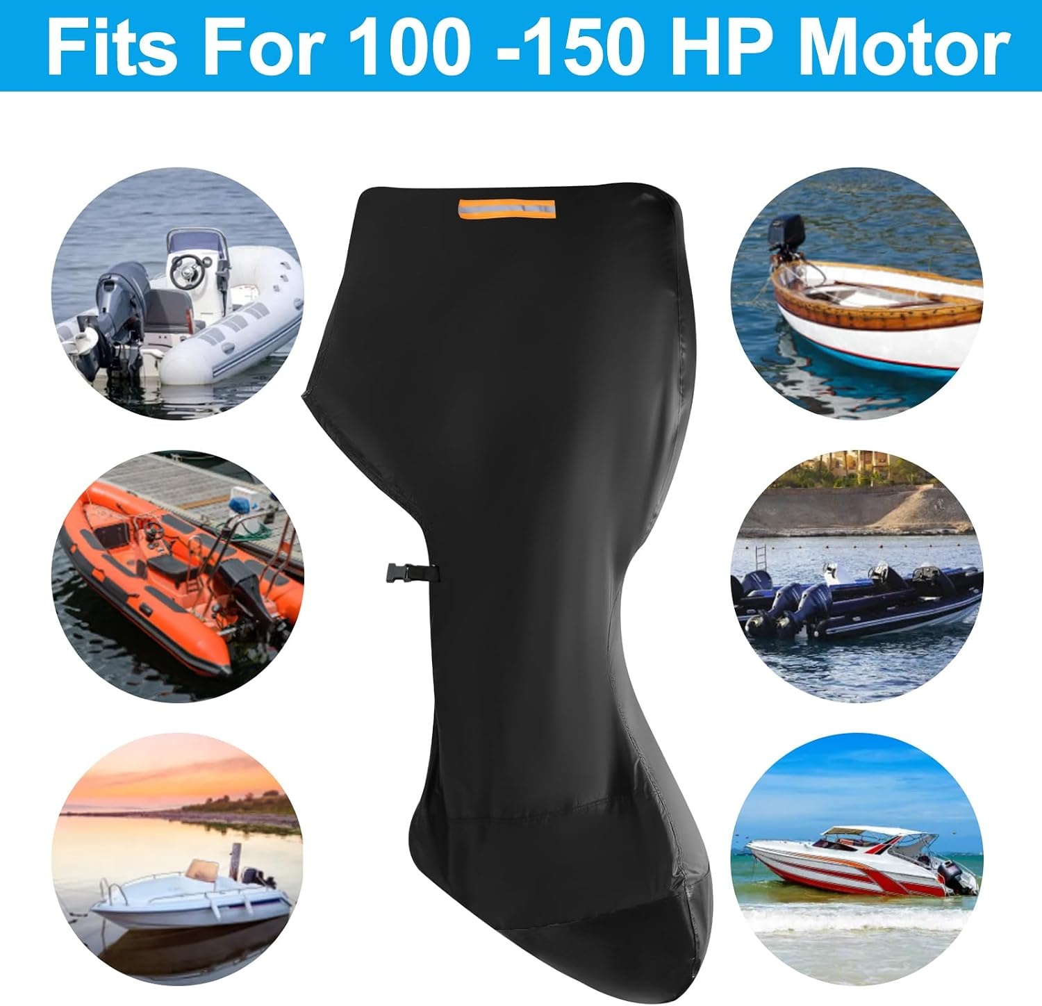 Buitenboordmotorhoes 100-150 PK - 33% Korting - Geschikt voor boten