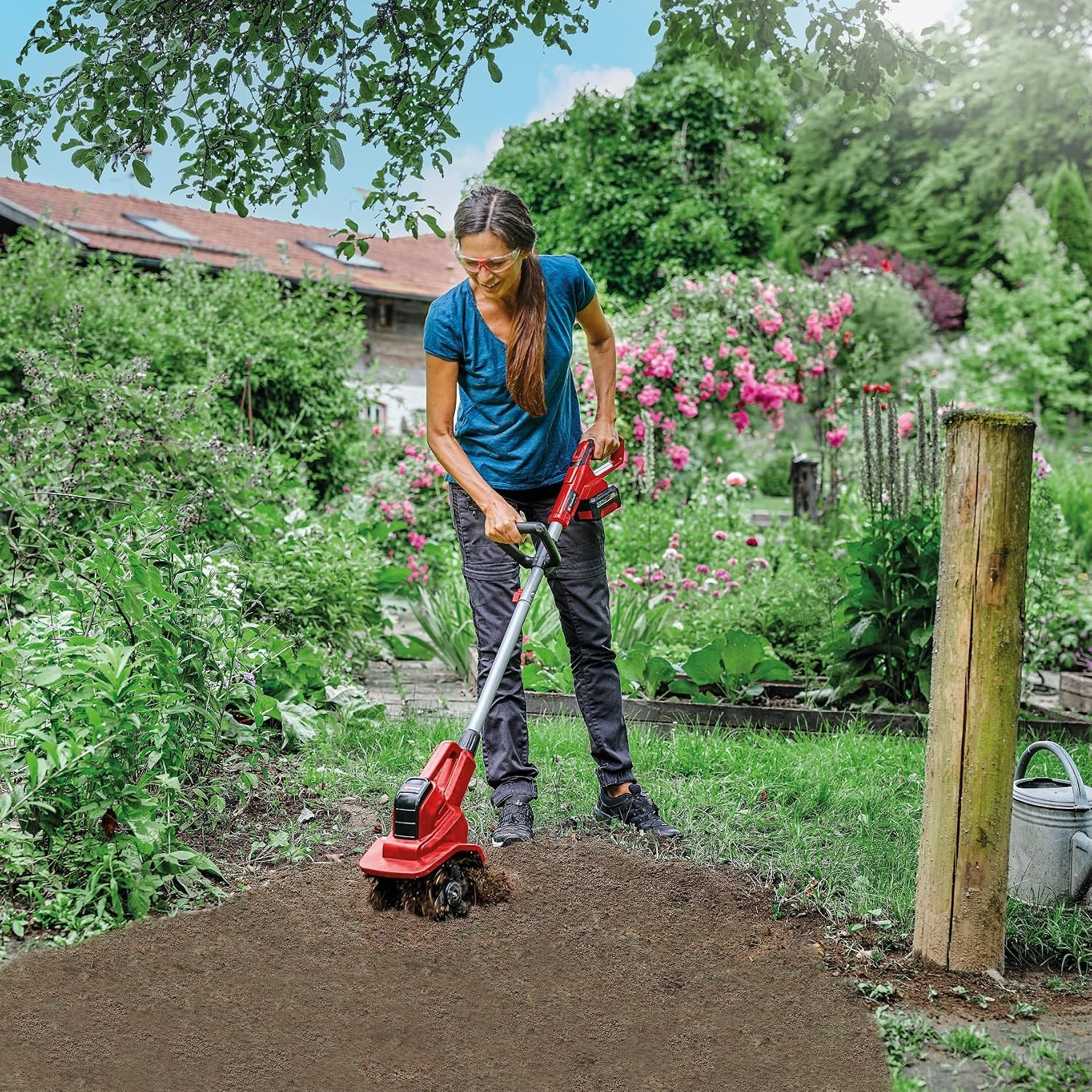 Einhell Accu-Grondfrees GE-CR 18/20 Li E-Solo - 20 cm werkbreedte - Zwart