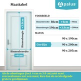 Apalus VP Vliegengordijn voor Deuren, Magnetische Insectenbescherming voor Balkondeuren 90x200 cm, 2× Duurzamer dan de Apalus Classic, Sterkere Magneten, 3,8cm Brede Bevestigingsband, Niet Inkortbaar