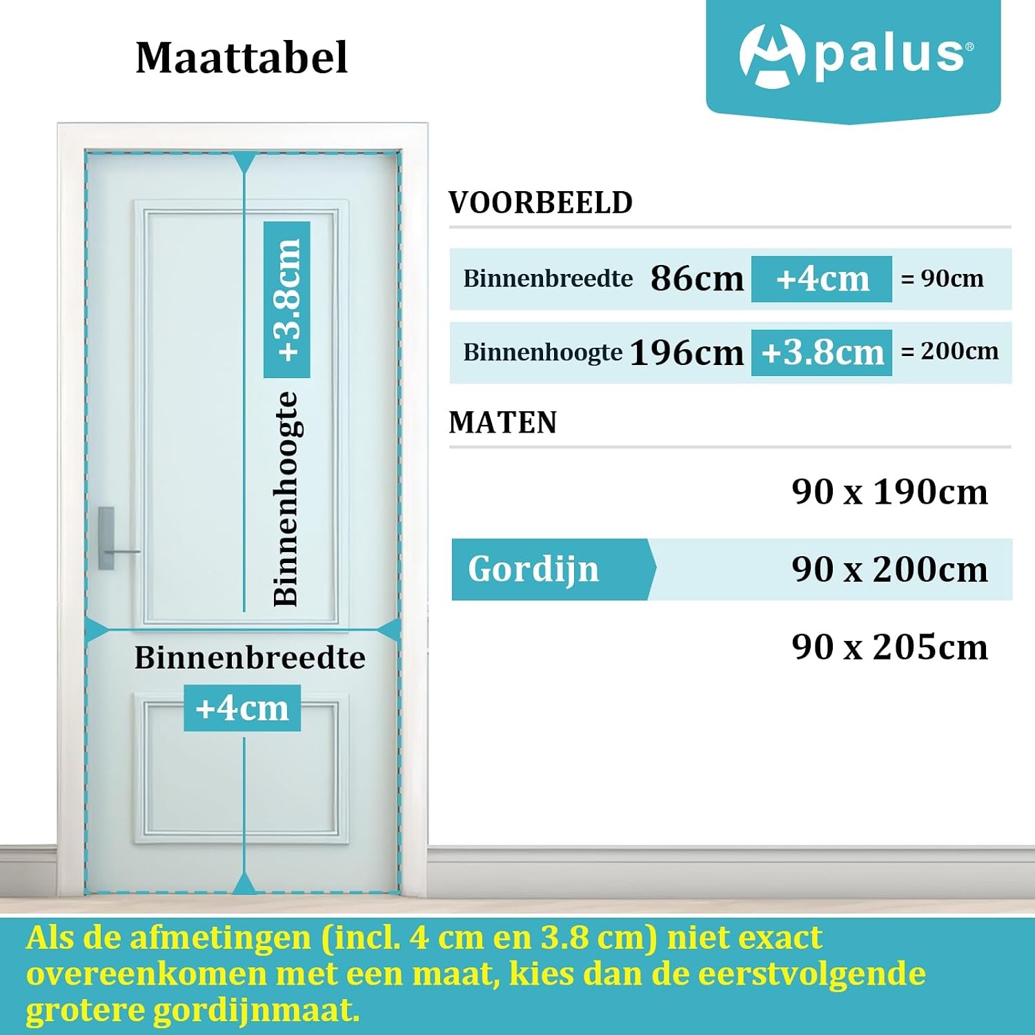 Apalus VP Vliegengordijn voor Deuren, Magnetische Insectenbescherming voor Balkondeuren 90x200 cm, 2× Duurzamer dan de Apalus Classic, Sterkere Magneten, 3,8cm Brede Bevestigingsband, Niet Inkortbaar
