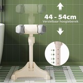 Babybadkuip met douchestandaard, verstelbare babydouchestandaard, staande ondersteuning met anti-slip basis, Smart Water Flow Hug Tower voor 6-36 maanden, badzitje voor babydouche