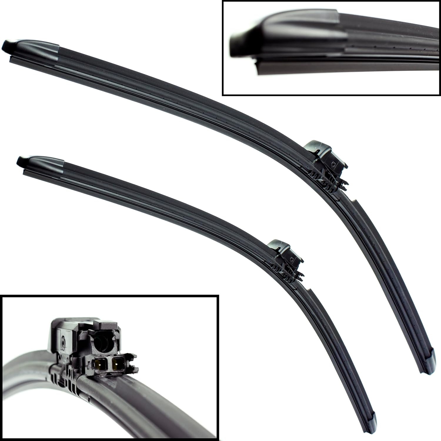 Past op Volvo V60 vanaf 2018 Verwarmde Waterspray Voorruitenwisserbladen Set 24"20" HY-093-D