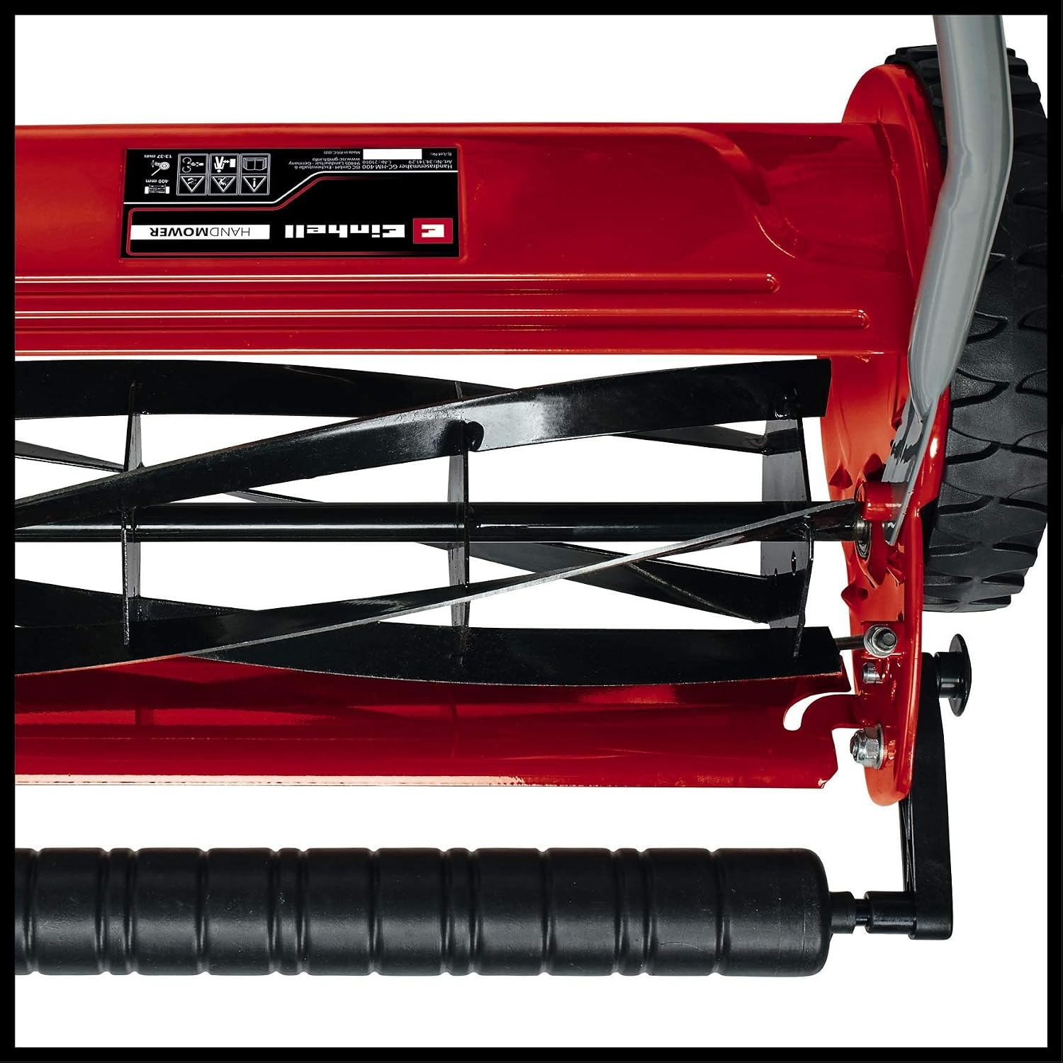 Einhell Handgrasmaaier GC-HM 400 (tot 250 m², snijcilinder, 5 stalen messen, 4 standen maaihoogteverstelling van 13 tot 37 mm, opvangbak van 27 liter)
