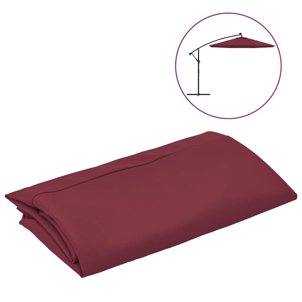 vidaXL Vervangingsdoek voor tuinparasol 350 cm bordeauxrood