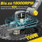 Gapbvys 6-in-1 Accu Rasentrimmer - 21V - Geschikt voor Makita Accu's - Grijs