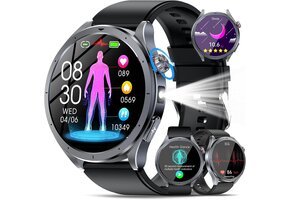 Smartwatch met ECG & ChatGPT - 1,53" Zwart - 33% Korting