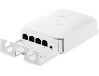 Binardat Outdoor PoE Passthrough Switch - 1 In 3 Out Extender - Wit