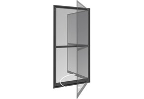 Hordeur 100x210 cm Antraciet - Zelfsluitend, Zonder Boren