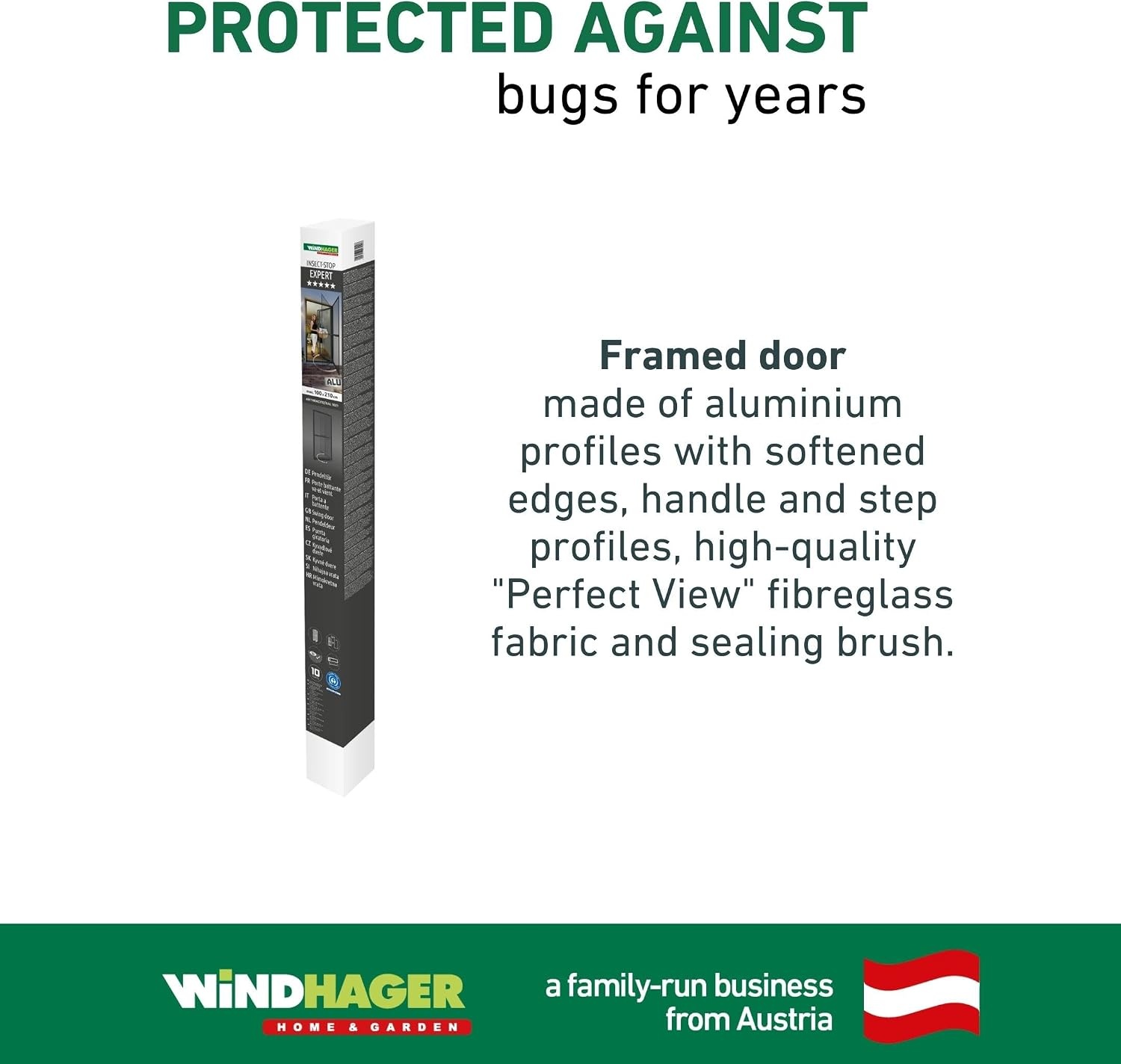 Windhager Expert Swingdeur Hordeur 100 x 210 cm - Antraciet