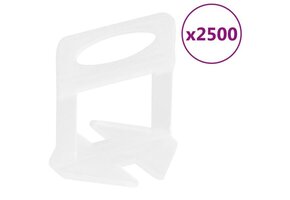 Nivelleerklemmen voor tegels - 2500 stuks - 2 mm dik - 34% korting