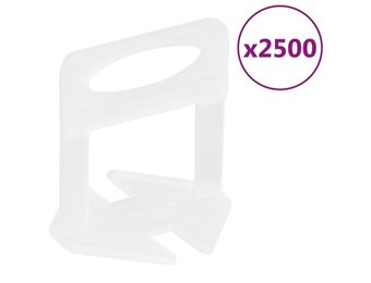 vidaXL Nivelleerklemmen voor tegels 2500 st 2 mm