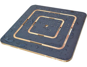 Castelmerlino Douchevloer van Marineberkenhout - 59,5 x 59,5 cm - Naturel