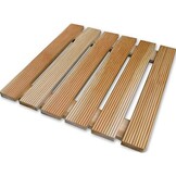 Castelmerlino Douchevloer van Marineberkenhout - 59,5 x 59,5 cm - Naturel