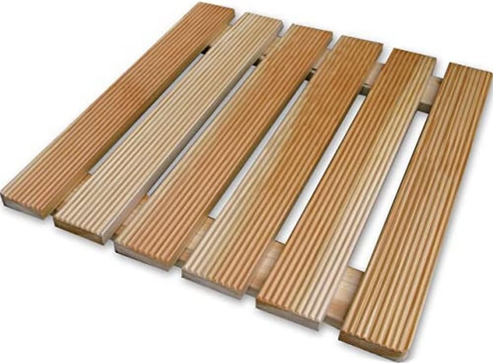 Castelmerlino Douchevloer van Marineberkenhout - 59,5 x 59,5 cm - Naturel