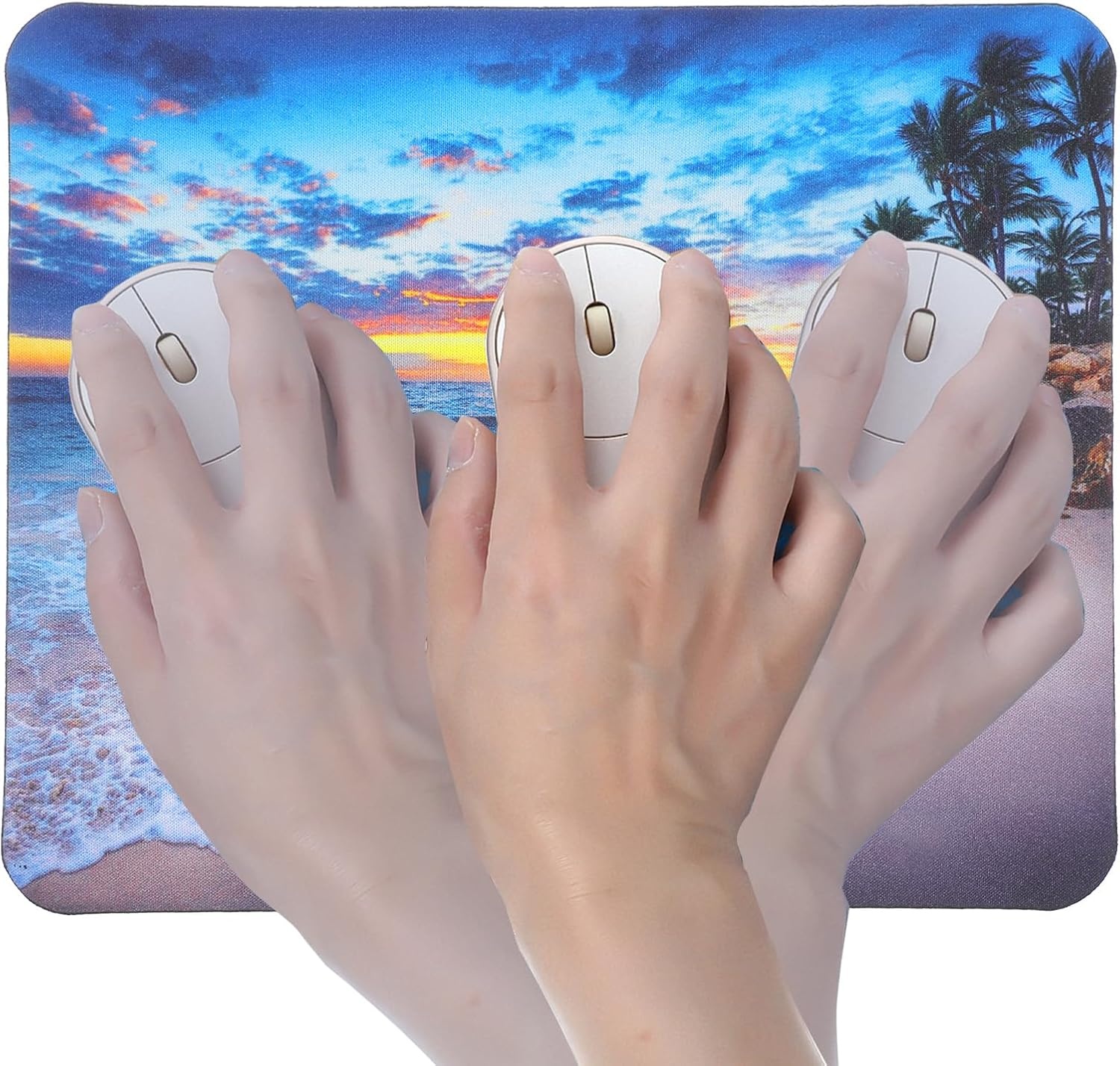 YUXIANLB Muismat Strand Zonsondergang - Antislip - 24 x 20 cm