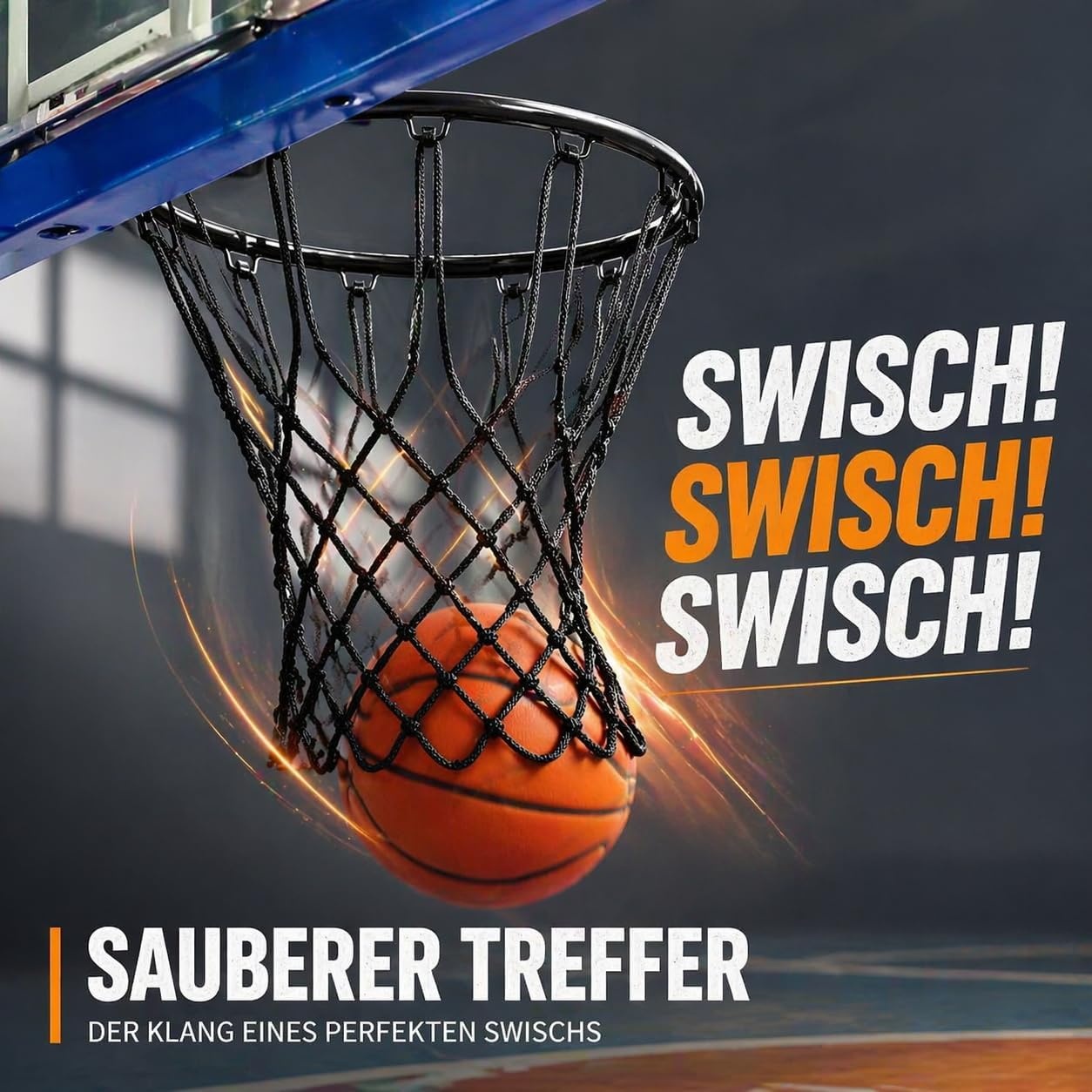 XXXYYY Zwart basketbalnet buiten Heavy Duty, 2022 Nieuwste Professionele On-Court Kwaliteit [7 oz], Past Outdoor Standaard Maat Hoepel, Alle Weer Anti Whip-12 Loops