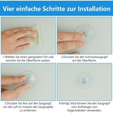 4 Transparante PVC Zuignappen Ø40mm - 49% Korting