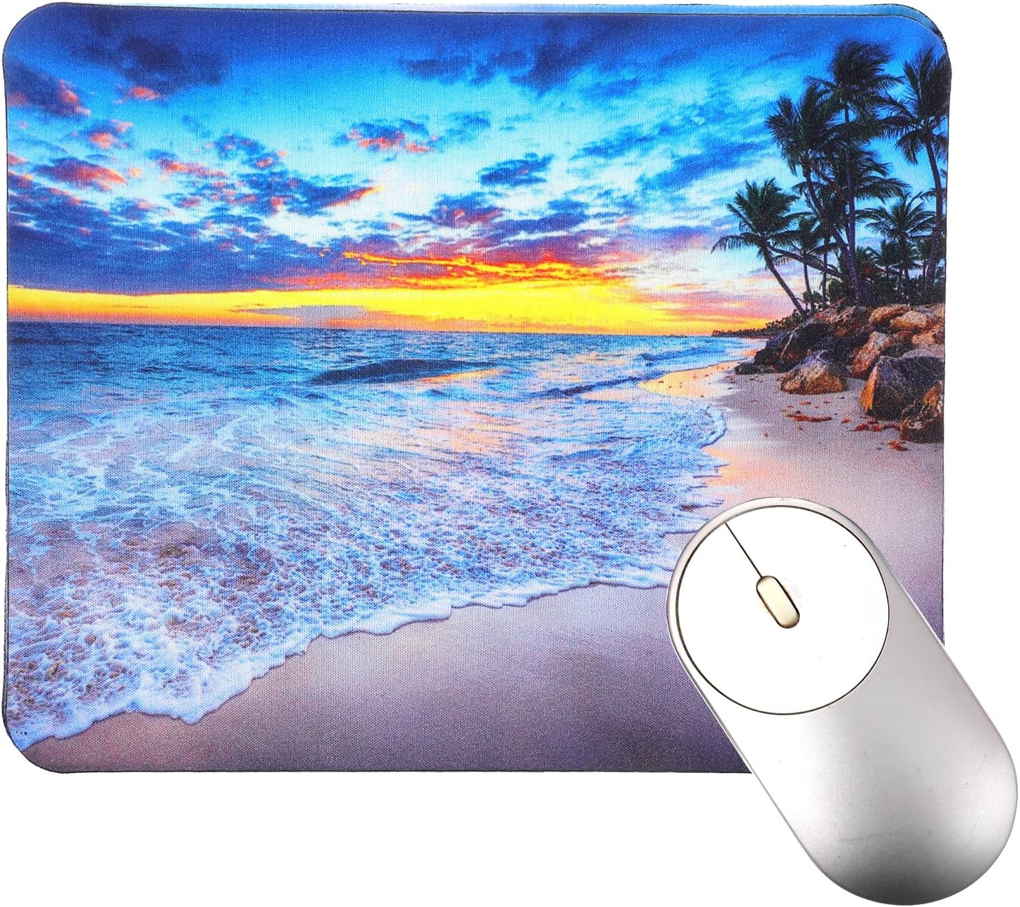 YUXIANLB Muismat Strand Zonsondergang - Antislip - 24 x 20 cm