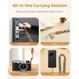 Uniclife Keycord voor ID-kaarten en sleutels - Luipaardprint - 49 cm