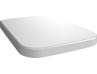 Villeroy & Boch Wc-bril Architectura - toiletdeksel wit glanzend van Duroplast - toiletbril met roestvrijstalen scharnieren - onbreekbaar, rechthoekig wc-deksel - origineel reserveonderdeel