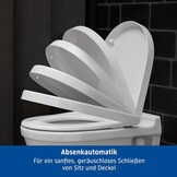 Duravit WC-bril Starck 3, toiletdeksel met softclosemechanisme, wc-deksel van urea-duroplast, met roestvrijstalen scharnieren, wit, 61,9 x 37,2 x 5,1 cm