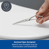 Duravit WC-bril Starck 3, toiletdeksel met softclosemechanisme, wc-deksel van urea-duroplast, met roestvrijstalen scharnieren, wit, 61,9 x 37,2 x 5,1 cm