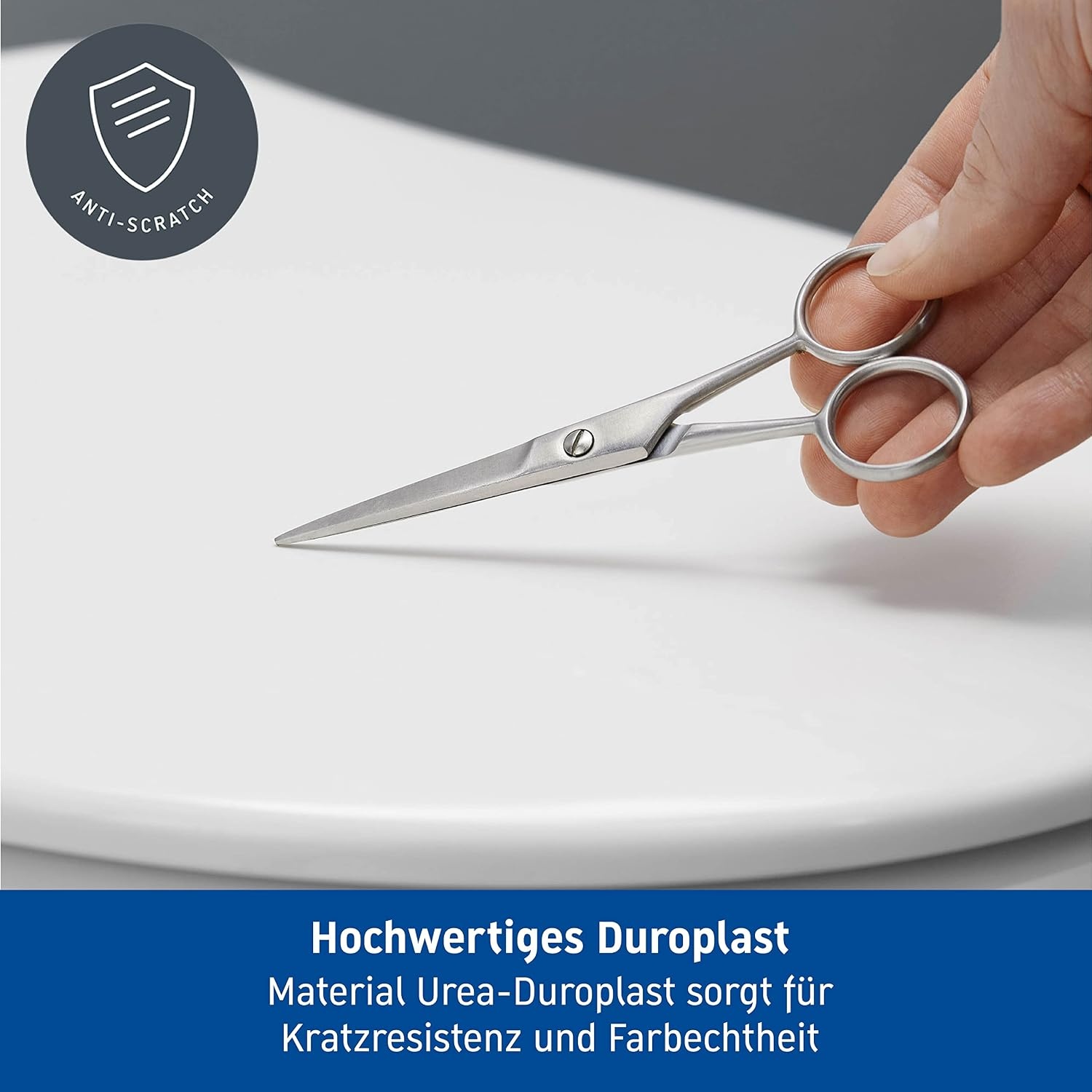 Duravit WC-bril Starck 3, toiletdeksel met softclosemechanisme, wc-deksel van urea-duroplast, met roestvrijstalen scharnieren, wit, 61,9 x 37,2 x 5,1 cm