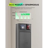 Keramische Torenkachel 2000W 76cm Grijs met 53% Korting
