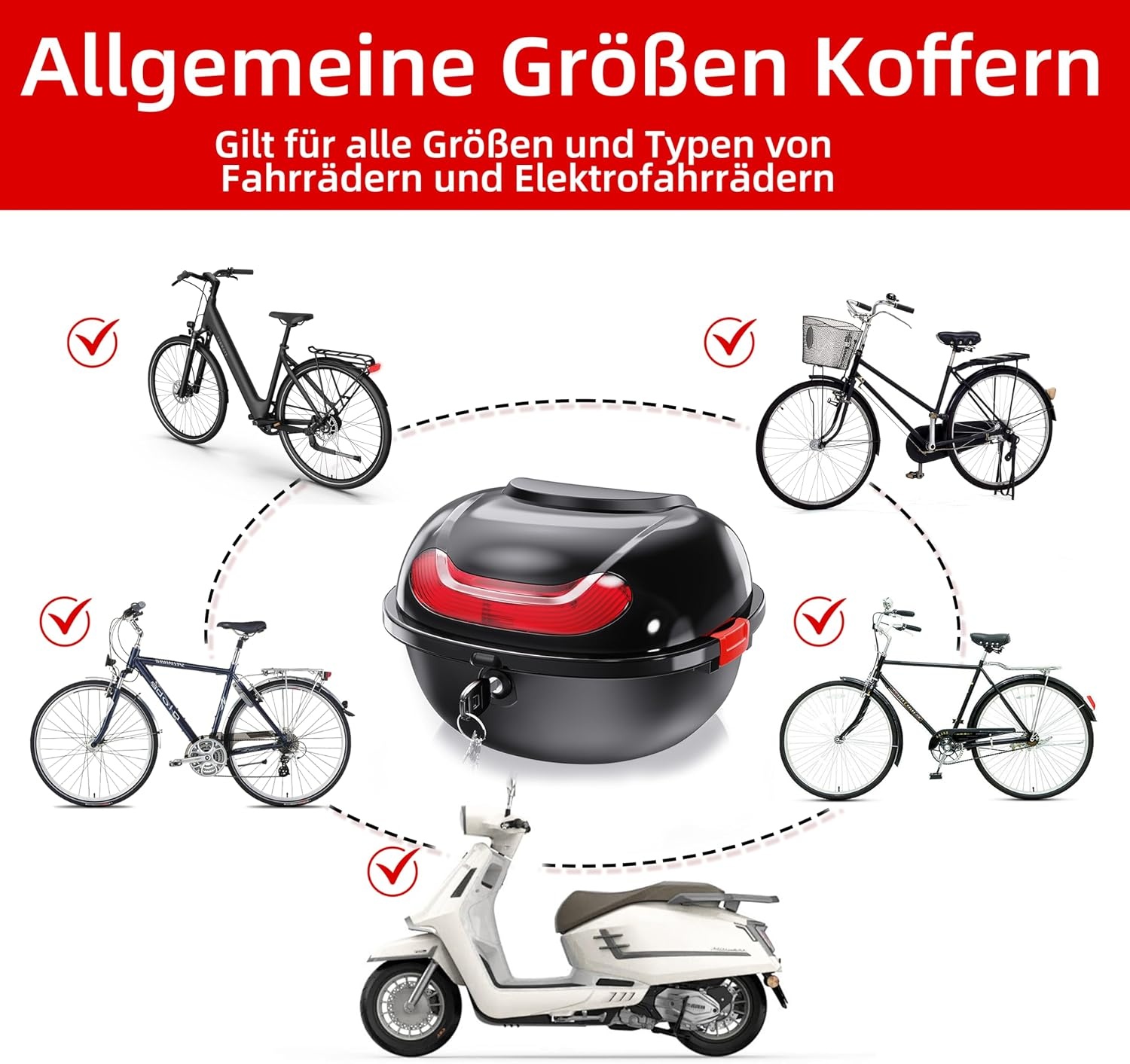 Fietskoffer Zwart 22L - Waterdicht & Afsluitbaar - 30% Korting