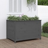 Verhoogde Plantenbak Grenenhout 119,5x82,5x78 cm Grijs (34% Korting)