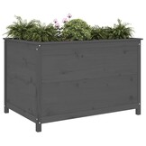 Verhoogde Plantenbak Grenenhout 119,5x82,5x78 cm Grijs (34% Korting)
