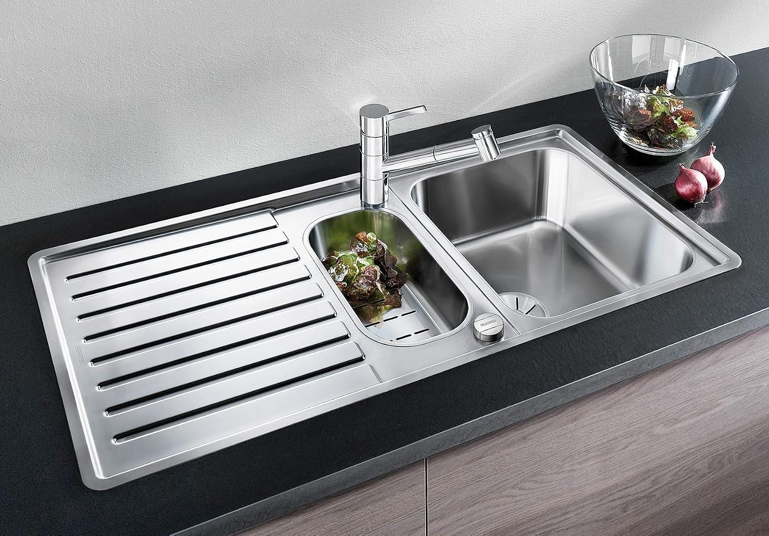 Enkele RVS Keukenspoelbak 60cm | Gesatineerd | Omkeerbaar | 35% Korting