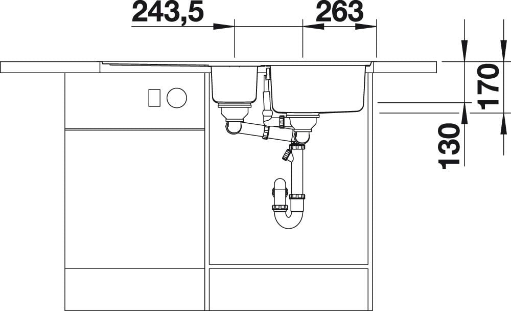 Enkele RVS Keukenspoelbak 60cm | Gesatineerd | Omkeerbaar | 35% Korting