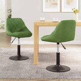Eetkamerstoelen Draaibaar Fluweel Lichtgroen (2 stuks, 41% korting)