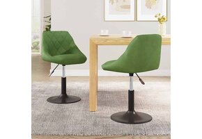 Eetkamerstoelen Draaibaar Fluweel Lichtgroen (2 stuks, 41% korting)