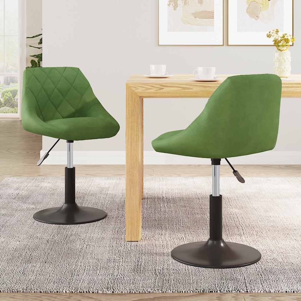 Eetkamerstoelen Draaibaar Fluweel Lichtgroen (2 stuks, 41% korting)