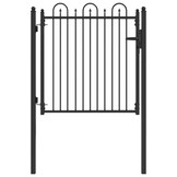 vidaXL Hekpoort DRONTEN Zwart 100x100cm Metaal - 34% Korting!