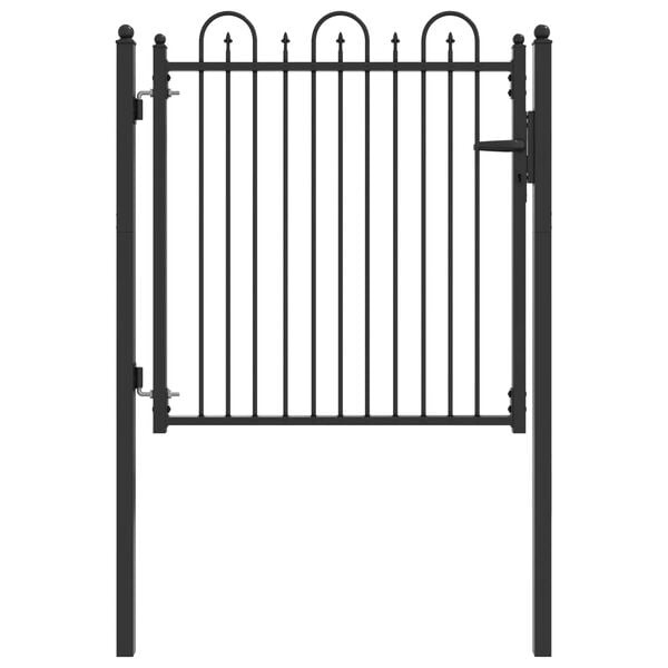 vidaXL Hekpoort DRONTEN Zwart 100x100cm Metaal - 34% Korting!