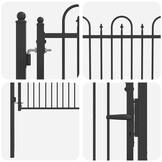 vidaXL Hekpoort DRONTEN Zwart 100x100cm Metaal - 34% Korting!